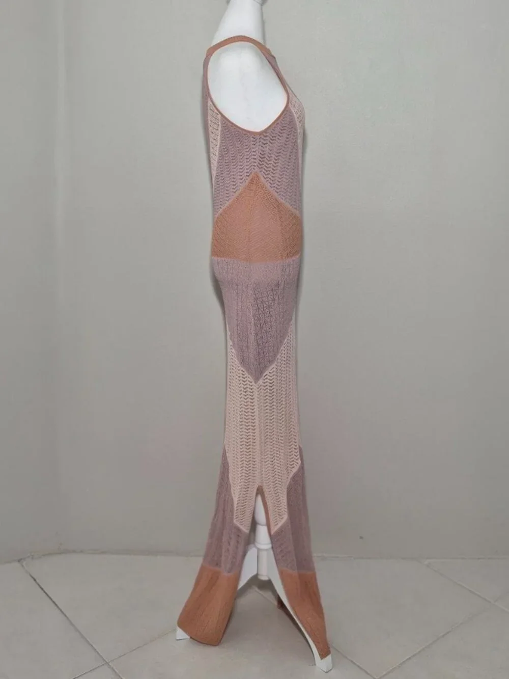 VENUS Women’s Sleeveless Knit Halter Maxi Dress Size Small NWOT - Picture 4 of 10
